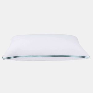 Travesseiro Ergocombi de 105 cm em algodão, firmeza ajustável, 2 camadas de enchimento Ergoflakes, zíper em 3 lados, branco