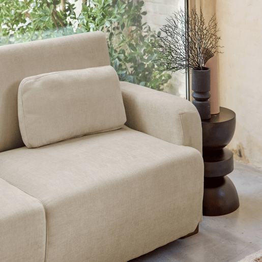 Sofá-cama conversível de 3 lugares, Dany, Beige, 211x92x85 cm