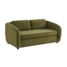 Sofá-cama conversível tecido chenille, 2 lugares, Twist, Verde caqui, 170x95x76 cm