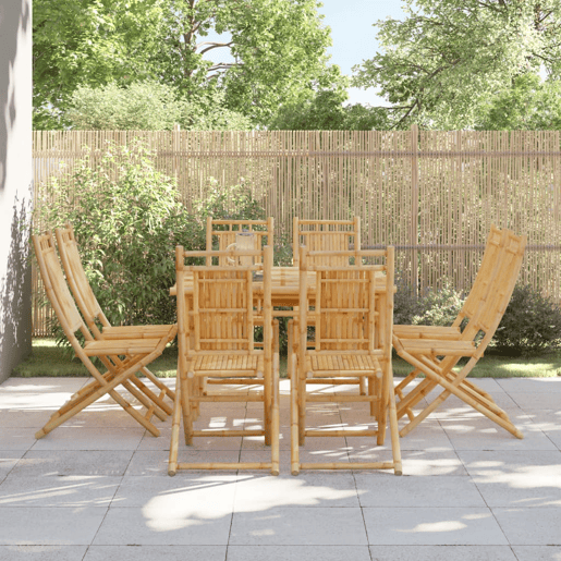 Cadeiras de jardim - Cadeiras de exterior dobráveis 8 pcs 46x66x99 cm bambu