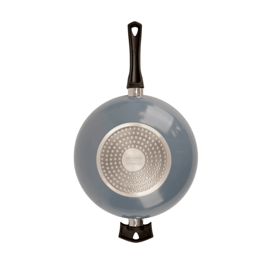 Wok Ø30cm em alumínio prensado com 5 utensílios de silicone NOIA San Ignacio