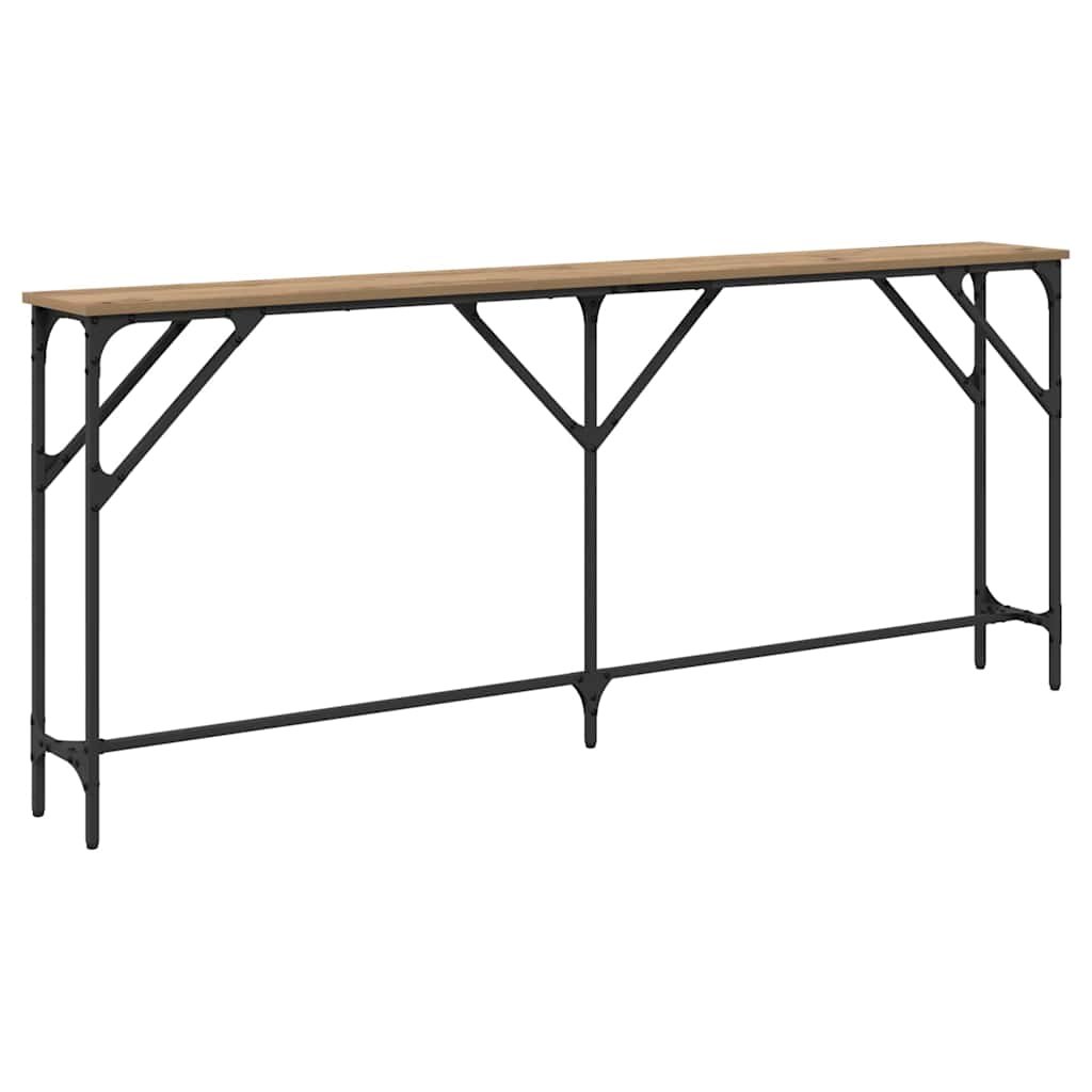 Mesa consola roble artisan 180 x 23 x 75 cm