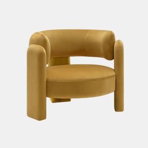 Poltrona em veludo macio e confortável, Mellow veludo, Mostarda, 92x86x71.5 cm