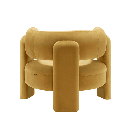 Poltrona em veludo macio e confortável, Mellow veludo, Mostarda, 92x86x71.5 cm