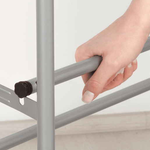 Sapateira de metal Max Home de 4 níveis 62-112x22x67 cm com barras extensíveis