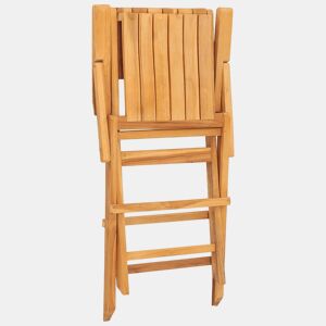 Cadeiras de jardim - Cadeiras de exterior dobráveis 8 pcs 55x61x90 cm teca maciça