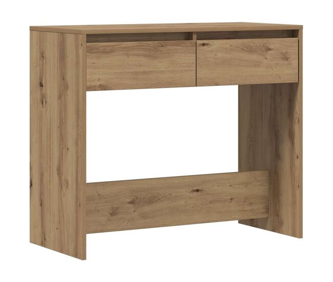 Mesa consola madera de ingeniería roble artesanal 89x41x76,5 cm