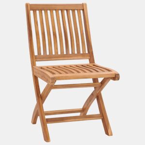 Cadeiras de jardim - Cadeiras de exterior dobráveis 4 pcs madeira de teca maciça