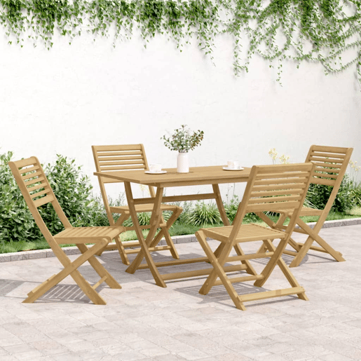 Cadeiras de jardim - Cadeiras de exterior dobráveis 4 pcs 48,5x61,5x87cm acácia maciça