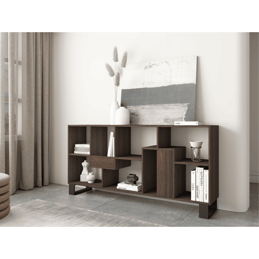 Estante, prateleira , 67x31x174cm, Design industrial, Carvalho escuro Estante, prateleira , 67x31x174cm, Design industrial, Carvalho escuro