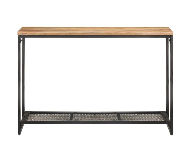 Mesa consola de madera maciza de acacia 110x35x75 cm
