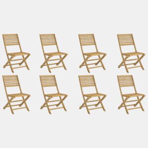 Cadeiras de jardim - Cadeiras de exterior dobráveis 8 pcs 48,5x61,5x87cm acácia maciça