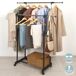 Max Home Burro ropa doble barra ajustable con ruedas y rejilla Max Home Burro ropa doble barra ajustable con ruedas y rejilla Negro