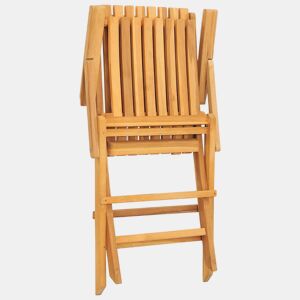 Cadeiras de jardim - Cadeiras de exterior dobráveis 6 pcs 61x67x90 cm teca maciça