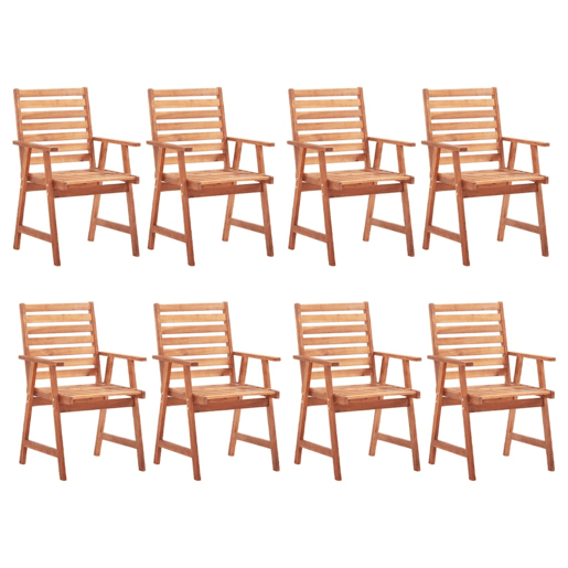 Cadeiras de jantar para jardim - Cadeiras de exterior 8 pcs madeira de acácia maciça