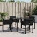Juego de 4 Sillas de jardín - Silla de exterior Juego de 4 Sillas de jardín - Silla de exterior Negro