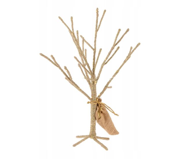 Well home decoración formato árbol 6x40cm 30 luces led en color oro