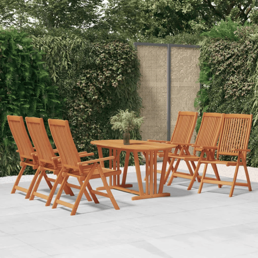 Cadeiras de jardim - Cadeiras de exterior dobráveis 6 pcs eucalipto maciço