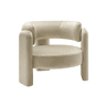 Poltrona em veludo macio e confortável, Mellow veludo, Beige, 92x86x71.5 cm