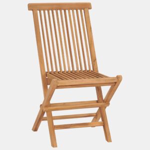 Cadeiras de jardim - Cadeiras de exterior dobráveis 6 pcs madeira de teca maciça