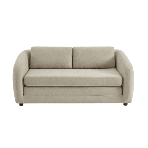 Sofá-cama conversível tecido chenille, 2 lugares, Twist, Cinza Claro, 170x95x76 cm