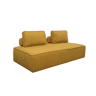 Sofá modular em tecido boucle de 2 lugares, Bao, Mostarda, 180x90x74 cm