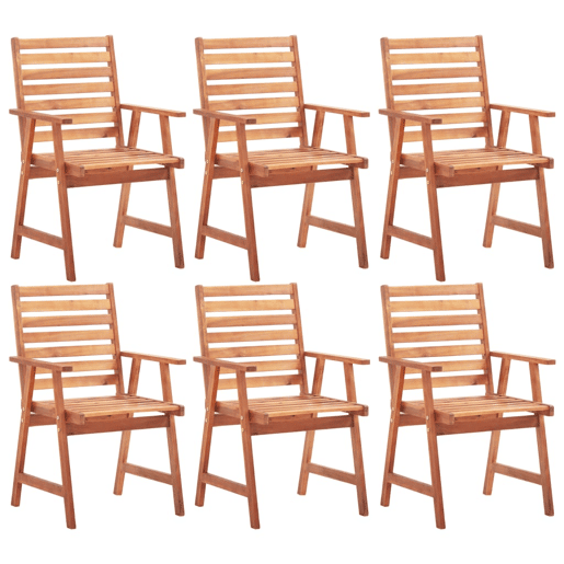 Cadeiras jantar p jardim - Cadeiras exterior 6 pcs madeira de acácia maciça