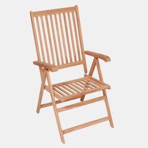 Cadeiras de jardim - Cadeiras de exterior reclináveis 4 pcs madeira de teca maciça