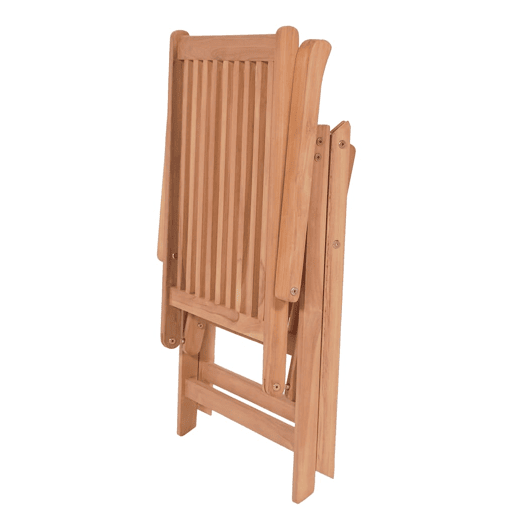 Cadeiras de jardim - Cadeiras de exterior reclináveis 4 pcs madeira de teca maciça
