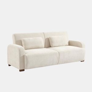 Sofá-cama conversível de 3 lugares, Dany, Branco sujo, 211x92x85 cm