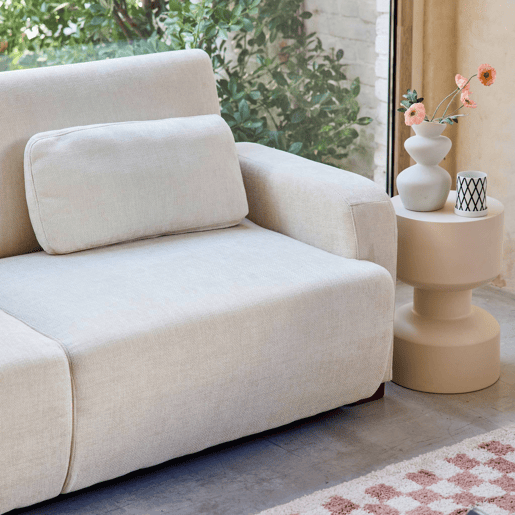Sofá-cama conversível de 3 lugares, Dany, Branco sujo, 211x92x85 cm