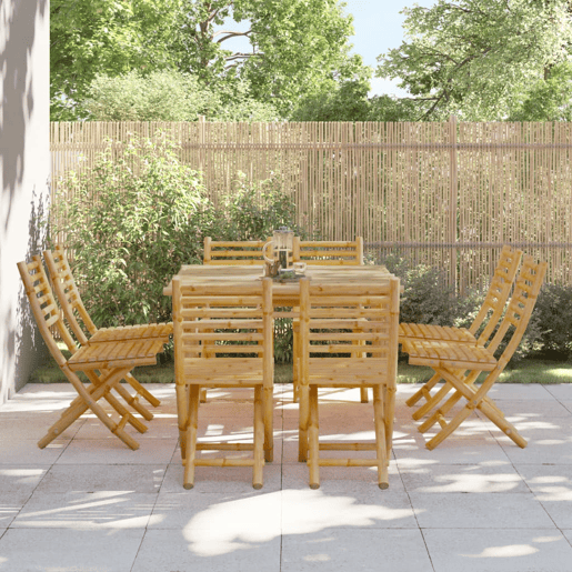 Cadeiras de jardim - Cadeiras de exterior dobráveis 8 pcs 43x54x88 cm bambu