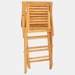 Cadeiras de jardim - Cadeiras de exterior dobráveis 6 pcs 56x63x90 cm teca maciça