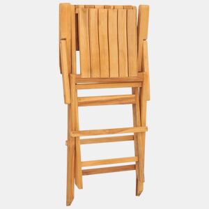 Cadeiras de jardim - Cadeiras de exterior dobráveis 8 pcs 55x62x90 cm teca maciça