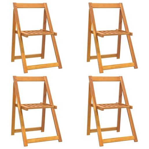 Cadeiras de jardim - Cadeiras de exterior dobráveis 4 pcs madeira acácia maciça