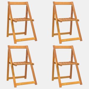 Cadeiras de jardim - Cadeiras de exterior dobráveis 4 pcs madeira acácia maciça