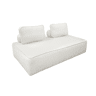 Sofá modular em tecido boucle de 2 lugares, Bao, Creme, 180x90x74 cm
