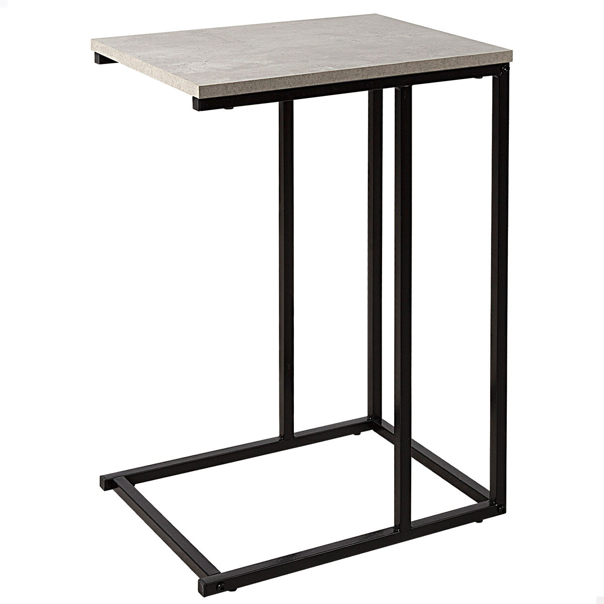 Max Home Mesa auxiliar sofá metal y cristal 40x30