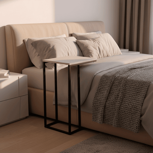Max Home Mesa de apoio para sofá efeito cimento 40x30x59 cm