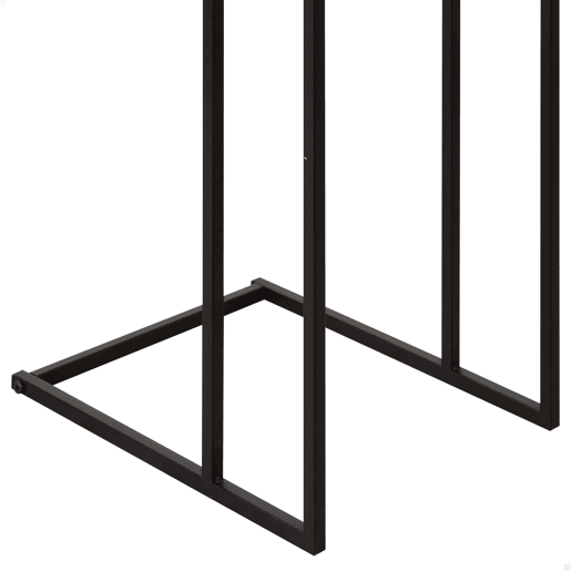 Max Home Mesa de apoio para sofá em metal e vidro 40x30x59 cm