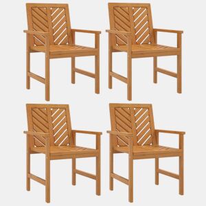 Cadeiras de jantar para jardim - Cadeiras de exterior 4 pcs acácia maciça