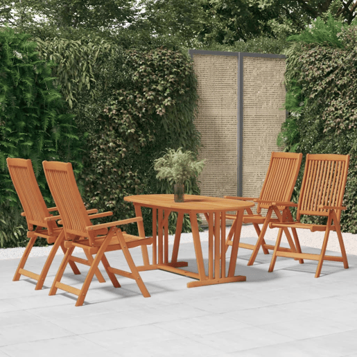 Cadeiras de jardim - Cadeiras de exterior dobráveis 4 pcs eucalipto maciço
