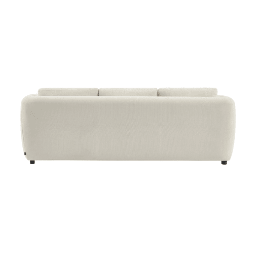Sofá-cama conversível tecido chenille, 3 lugares, Twist, Branco, 220x95x76 cm