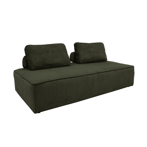 Sofá modular em tecido veludo cotelê de 4 lugares, Lao, 180x90x78 cm