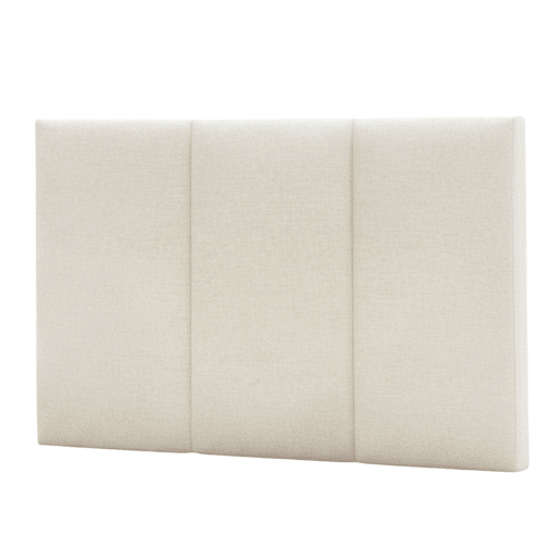 Cabeceira de cama Navoi de 165 cm, bege, cabeceira estofada com capa não removível, em melamina e poliéster.