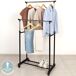 Max Home Burro ropa doble altura ajustable con ruedas y rejilla Max Home Burro ropa doble altura ajustable con ruedas y rejilla Negro