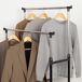 Max Home Burro ropa doble altura ajustable con ruedas y rejilla Max Home Burro ropa doble altura ajustable con ruedas y rejilla Negro