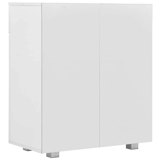 Buffet aparador cômoda armário unidade de armazenamento organizador cozinha sala brilhante 71 x 35 x 80 cm madeira trabalhada branco 02_0030767