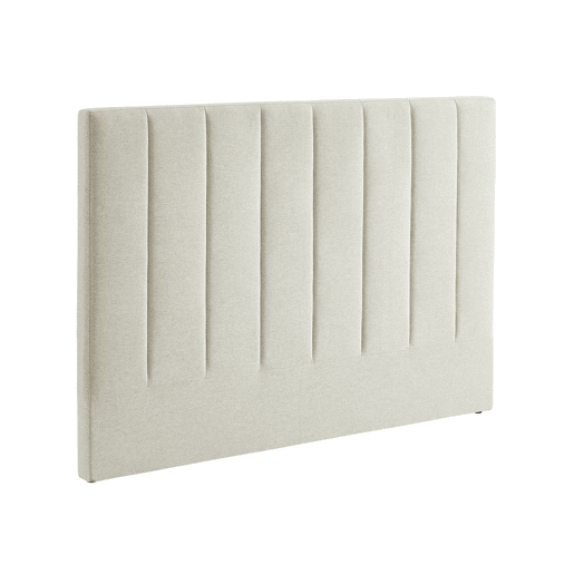 Cabeceira para cama de casal revestimento em tecido, 140cm, Cole, Beige, 150x8x105 cm