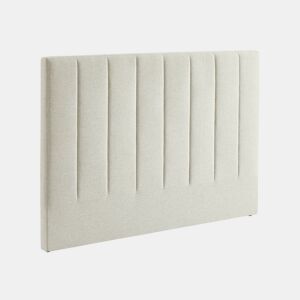 Cabeceira para cama de casal revestimento em tecido, 140cm, Cole, Beige, 150x8x105 cm